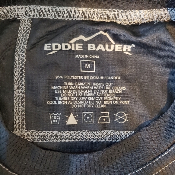 Eddie Bauer Black Long Sleeve Base Layer - Picture 3 of 3